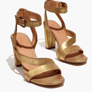 Madewell The Liv Sandal in Metallic Leather AE245